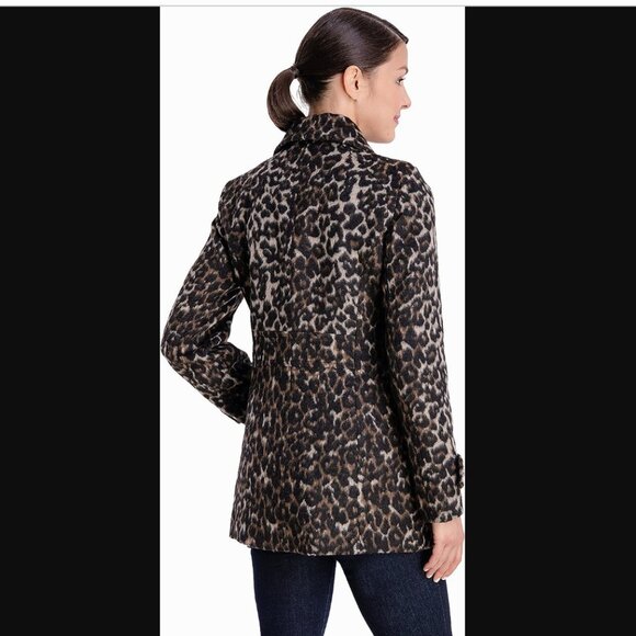 NWT LONDON FOG Single-Breasted Wool Coat with Scarf, Large - Picture 3 of 11